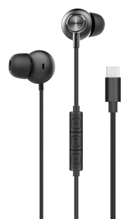 Music Soul - In-Ear hörlurar med USB-C, Svart i gruppen HJEMMEELEKTRONIK / Lyd & billede / Hovedtelefoner & Tilbehør / Hovedtelefoner hos TP E-commerce Nordic AB (38-90079)