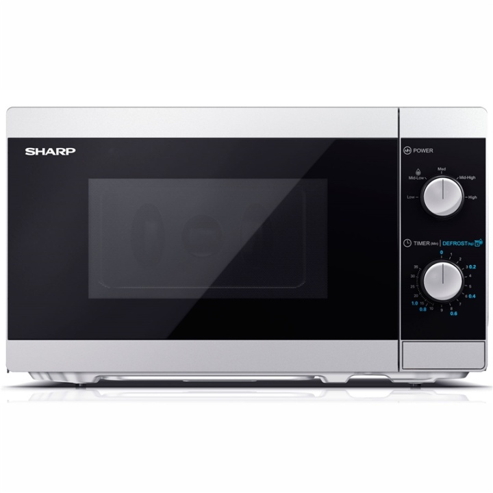 Sharp Mikrobølgeovn 20l Mekanisk panel 800W Sølv i gruppen HJEM, HUS & HAVE / Husholdningsapparater / Mikrobølgeovne hos TP E-commerce Nordic AB (38-90226)