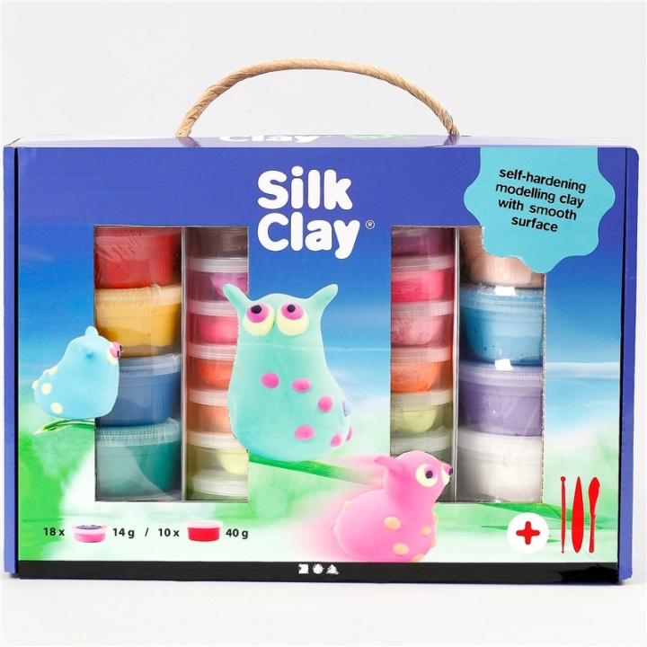 Silk Clay Presentask Mixade Färger i gruppen LEGETØJ, BØRN & BABY / Legetøj / Lege ler, lege sand og tilbehør hos TP E-commerce Nordic AB (38-90239)