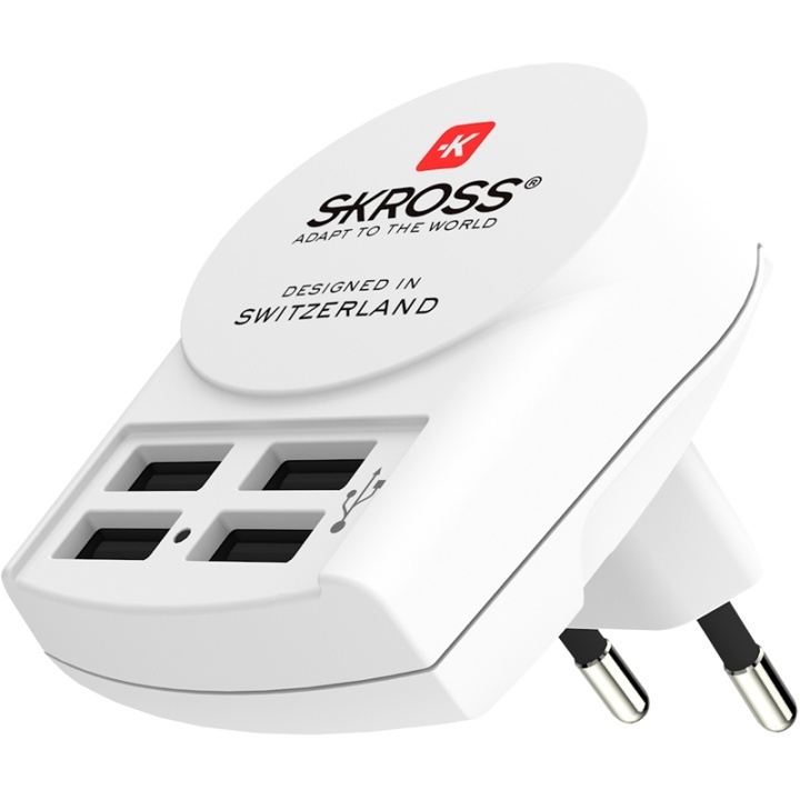 SKROSS 4-Port USB-laddare EU i gruppen HJEM, HUS & HAVE / Elektricitet & Belysning / Rejseadaptere hos TP E-commerce Nordic AB (38-90248)