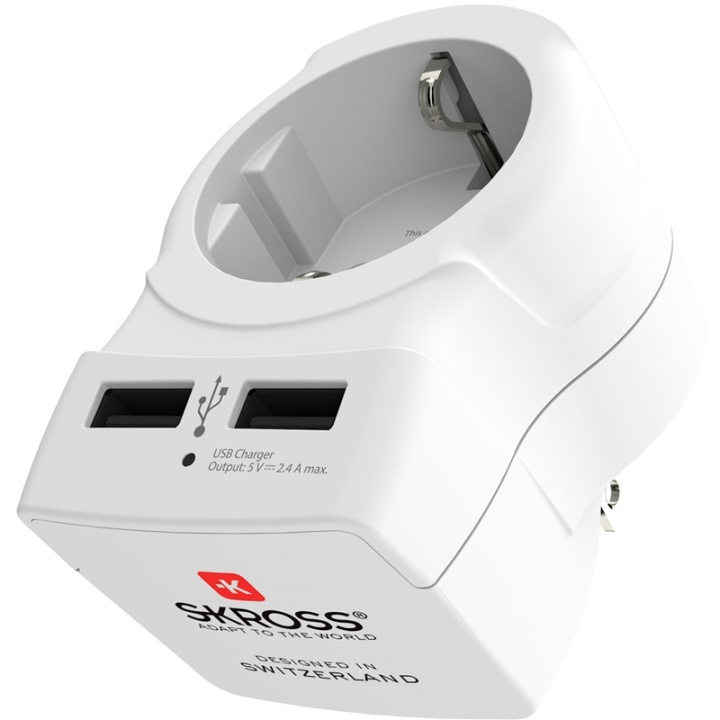 SKROSS El-Adapter USB USA/JP mfl i gruppen HJEM, HUS & HAVE / Elektricitet & Belysning / Rejseadaptere hos TP E-commerce Nordic AB (38-90253)