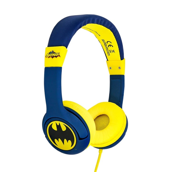 BATMAN Hovedtelefon Junior On-Ear 85dB Blå Batlogo i gruppen HJEMMEELEKTRONIK / Lyd & billede / Hovedtelefoner & Tilbehør / Hovedtelefoner hos TP E-commerce Nordic AB (38-90518)