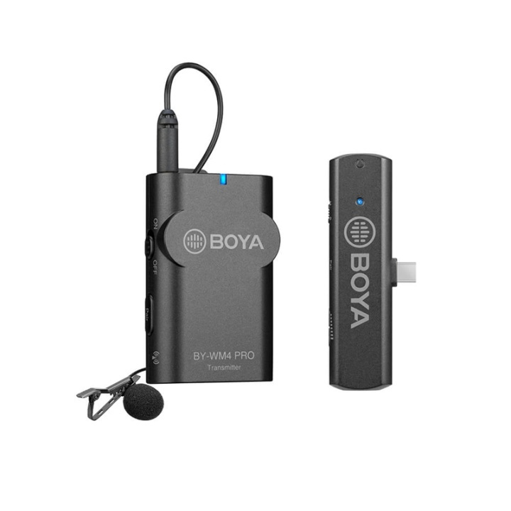 BOYA Mikrofon Lavalier Trådlös BY-WM4 Pro K5 USB-C i gruppen HJEMMEELEKTRONIK / Lyd & billede / Håndholdte mikrofoner hos TP E-commerce Nordic AB (38-90555)