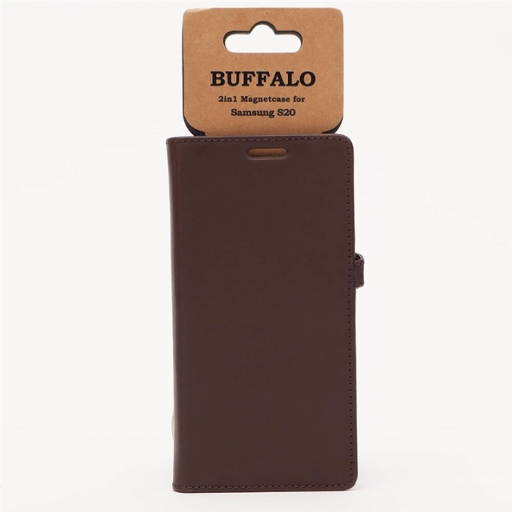 BUFFALO Wallet Læder Samsung S20 Brun i gruppen SMARTPHONES & TABLETS / Mobil Beskyttelse / Samsung hos TP E-commerce Nordic AB (38-90580)