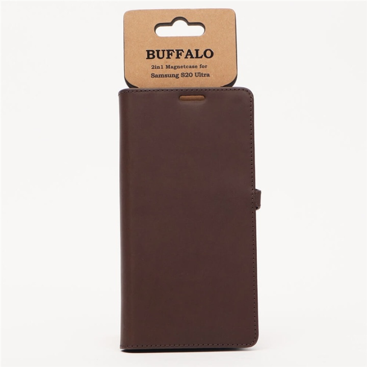 BUFFALO Wallet Læder Samsung S20 Ultra Brun i gruppen SMARTPHONES & TABLETS / Mobil Beskyttelse / Samsung hos TP E-commerce Nordic AB (38-90582)