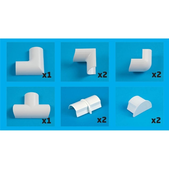 D-LINE Adapter Kit 20x10mm Vit i gruppen HJEMMEELEKTRONIK / Kabler og adaptere / Kabelhåndtering hos TP E-commerce Nordic AB (38-90616)
