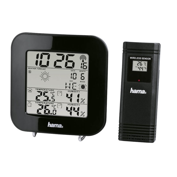 Hama Vejrstation EWS-200 Sort i gruppen HJEM, HUS & HAVE / Ventilator & Klima apparater / Termometre og vejrstationer hos TP E-commerce Nordic AB (38-90738)