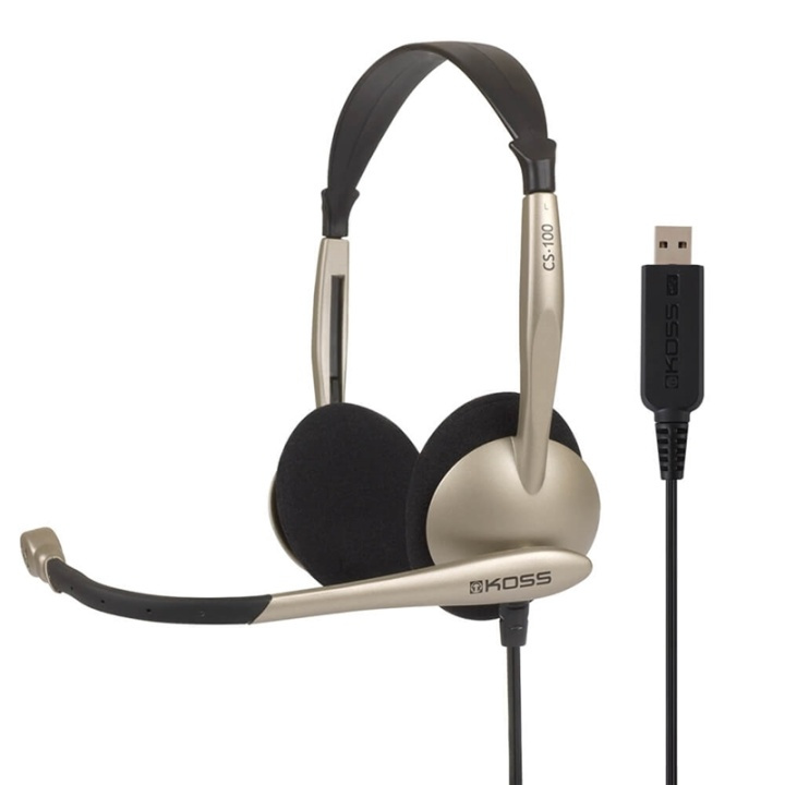 Koss Multimedia Headset CS 100 Guld Sort Mic i gruppen COMPUTERTILBEHØR / GAMING / Headset hos TP E-commerce Nordic AB (38-90948)