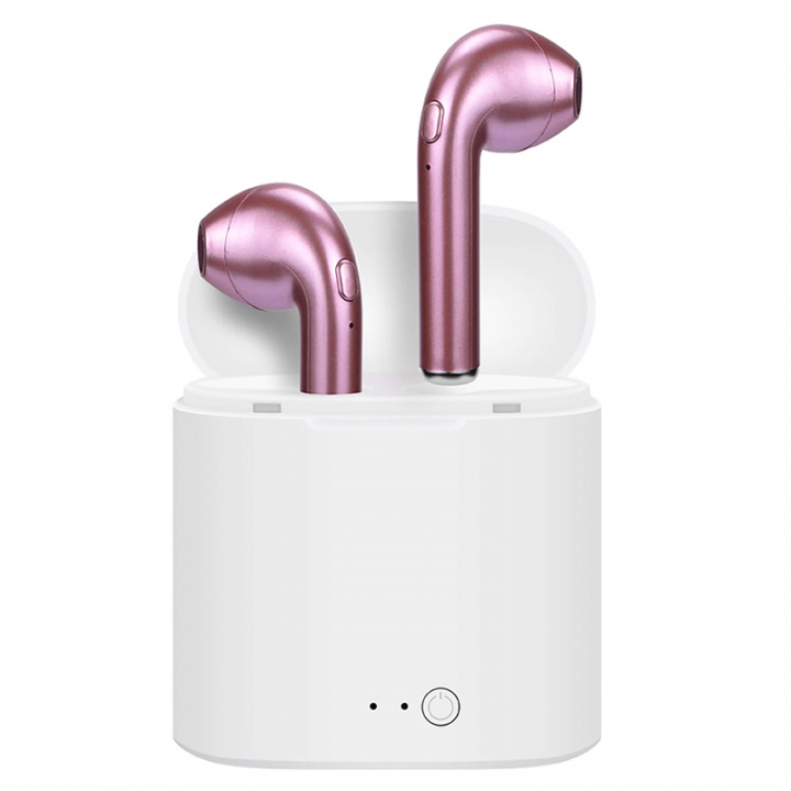 Ledwood-hovedtelefon I7S True Wireless In-Ear Pink Mic i gruppen HJEMMEELEKTRONIK / Lyd & billede / Hovedtelefoner & Tilbehør / Hovedtelefoner hos TP E-commerce Nordic AB (38-90960)