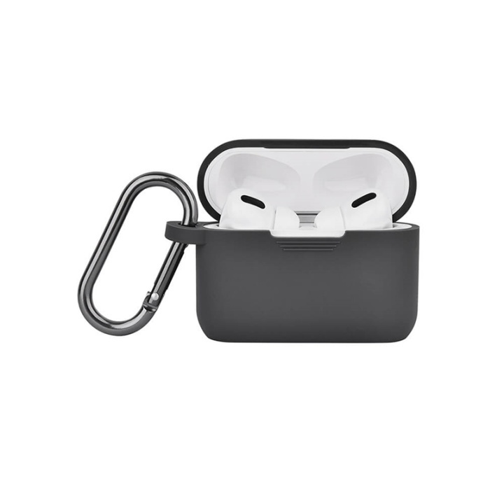North Airpods Pro Beskyttelses Case Silikone Karabin Mørkegrå i gruppen HJEMMEELEKTRONIK / Lyd & billede / Hovedtelefoner & Tilbehør / Tilbehør hos TP E-commerce Nordic AB (38-91013)