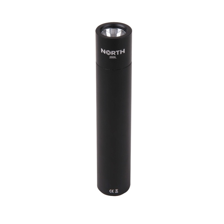 NORTH Lommelygte 200 Lumen Sort Aluminium 2W 3450mAh i gruppen SPORT, FRITID & HOBBY / Lommelygter og Pandelygter / Lommelygter hos TP E-commerce Nordic AB (38-91018)