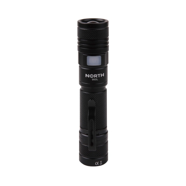 North Ficklampa 950Lumen Zoom Svart Aviation Aluminium 10W Cree-Led (XML2) i gruppen SPORT, FRITID & HOBBY / Lommelygter og Pandelygter / Lommelygter hos TP E-commerce Nordic AB (38-91020)
