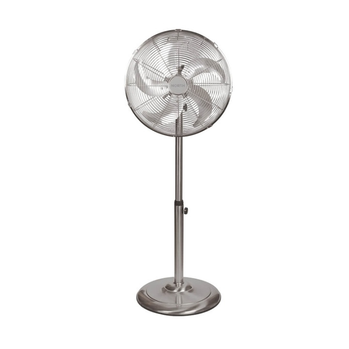 NORTH Gulvblæser 40 cm Premium Satin Chrome i gruppen HJEM, HUS & HAVE / Ventilator & Klima apparater / Gulventilatorer hos TP E-commerce Nordic AB (38-91022)