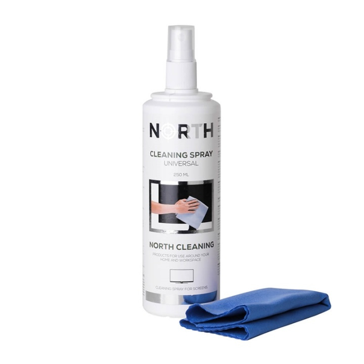 North Rengöringskit TV Vätska 250ml och Rengöringsduk i gruppen HJEMMEELEKTRONIK / Lyd & billede / Tv og tilbehør / Tilbehør hos TP E-commerce Nordic AB (38-91030)