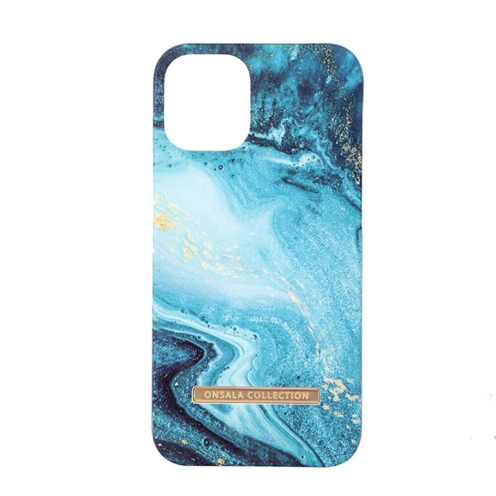 Onsala COLLECTION Mobilskal Soft Blue Sea Marble iPhone 12 Mini i gruppen SMARTPHONES & TABLETS / Mobil Beskyttelse / Apple / iPhone 12 Mini / Cover hos TP E-commerce Nordic AB (38-91048)