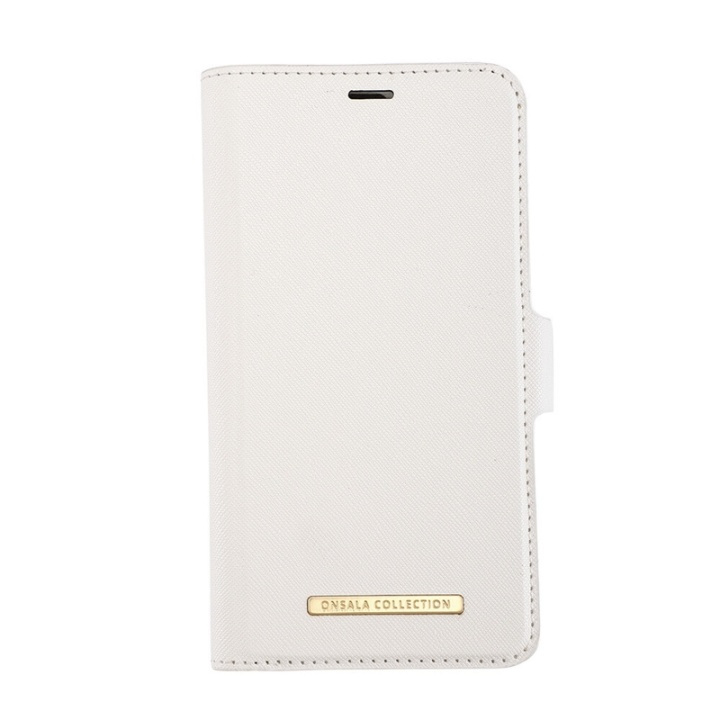 Onsala Wallet iPhone 12/12 Pro Saffiano White i gruppen SMARTPHONES & TABLETS / Mobil Beskyttelse / Apple / iPhone 12 / Cover hos TP E-commerce Nordic AB (38-91073)