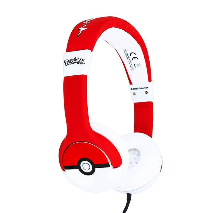 Pokemon Høretelefoner On-Ear Junior 85db/95db Pokeball i gruppen HJEMMEELEKTRONIK / Lyd & billede / Hovedtelefoner & Tilbehør / Hovedtelefoner hos TP E-commerce Nordic AB (38-91152)