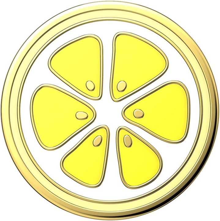 PopSockets Enamel Lemon Slice Yellow Avtagbart Grip med Ställfunktion Premium i gruppen SMARTPHONES & TABLETS / Øvrigt tilbehør / Popsockets hos TP E-commerce Nordic AB (38-91189)