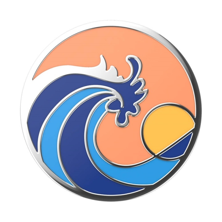 PopSockets PopGrip PREMIUM Enamel Ride The Wave Coral i gruppen SMARTPHONES & TABLETS / Øvrigt tilbehør / Popsockets hos TP E-commerce Nordic AB (38-91191)