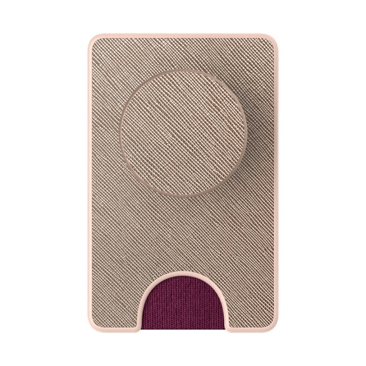 PopSockets Wallet Saffiano Rose Gold Aftagelig Mobil Wallet PopWallet+ i gruppen SMARTPHONES & TABLETS / Øvrigt tilbehør / Popsockets hos TP E-commerce Nordic AB (38-91263)