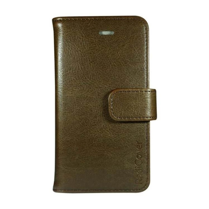 Radicover Strålingsbeskyttende Wallet PU iPhone 6/7/8/SE2020/22 Flipcover RFID Brun i gruppen SMARTPHONES & TABLETS / Mobil Beskyttelse / Apple / iPhone 6/6S / Cover hos TP E-commerce Nordic AB (38-91298)