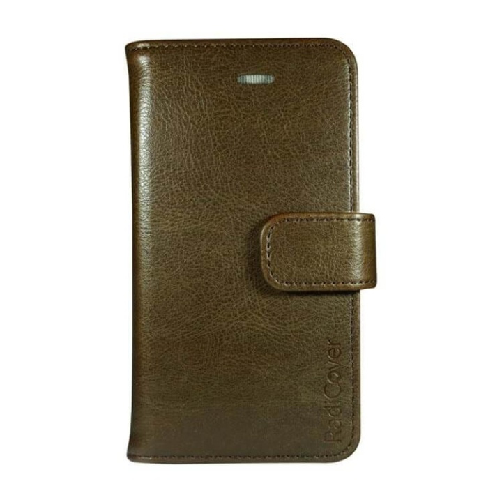 RADICOVER Strålingsbeskyttende Wallet PU iPhone 6/7/8/SE2020/22 Flipcover RFID Brun i gruppen SMARTPHONES & TABLETS / Mobil Beskyttelse / Apple / iPhone 6/6S / Cover hos TP E-commerce Nordic AB (38-91298)