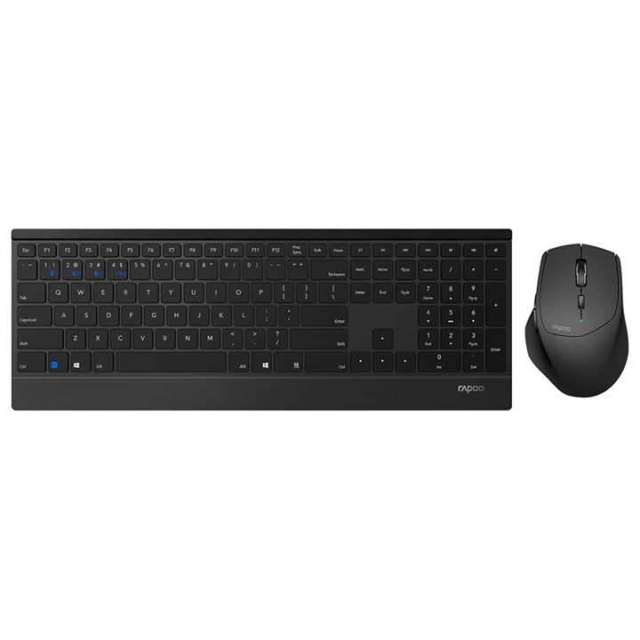 RAPOO Keyboard/Mice Set 9500M Wireless Multi-Mode Black i gruppen COMPUTERTILBEHØR / Mus og tastatur / Tastatur / Pakke hos TP E-commerce Nordic AB (38-91373)