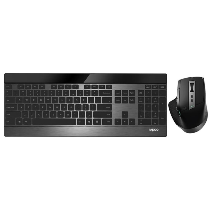 RAPOO Keyboard/Mice Set 9900M Wireless Multi-Mode Black i gruppen COMPUTERTILBEHØR / Mus og tastatur / Tastatur / Pakke hos TP E-commerce Nordic AB (38-91374)