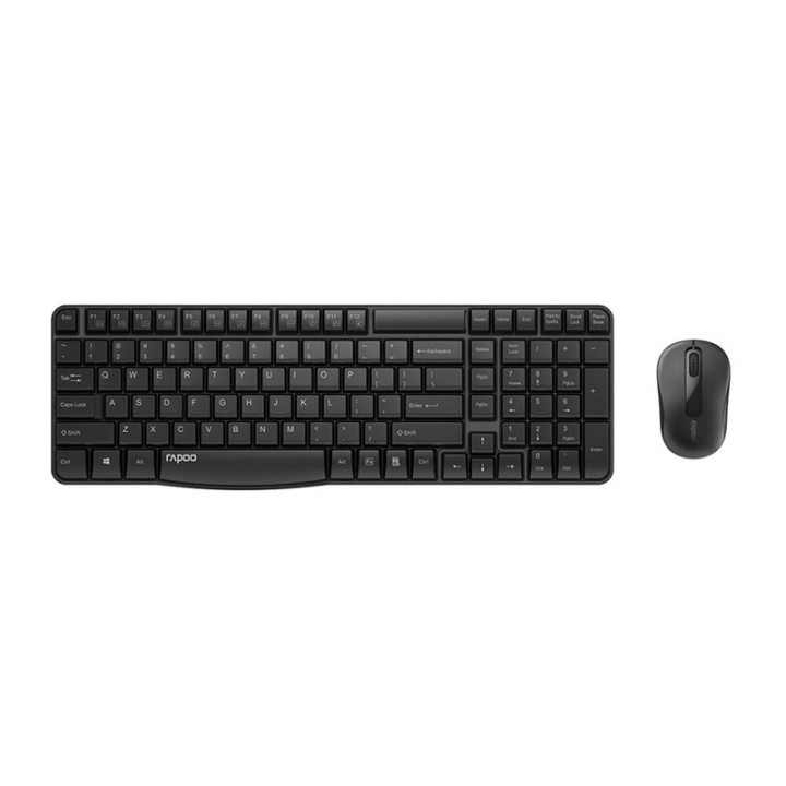 Rapoo Keyboard/Mice Set X1800S Wireless 2.4GHz Black i gruppen COMPUTERTILBEHØR / Mus og tastatur / Tastatur / Pakke hos TP E-commerce Nordic AB (38-91375)