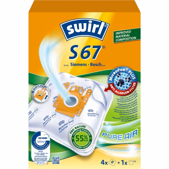 Swirl Dammsugarpåsar S67 OBS 3X4ST i gruppen HJEM, HUS & HAVE / Rengøringsmidler / Støvsugere og tilbehør / Tilbehør / Støvsugerposer hos TP E-commerce Nordic AB (38-91624)