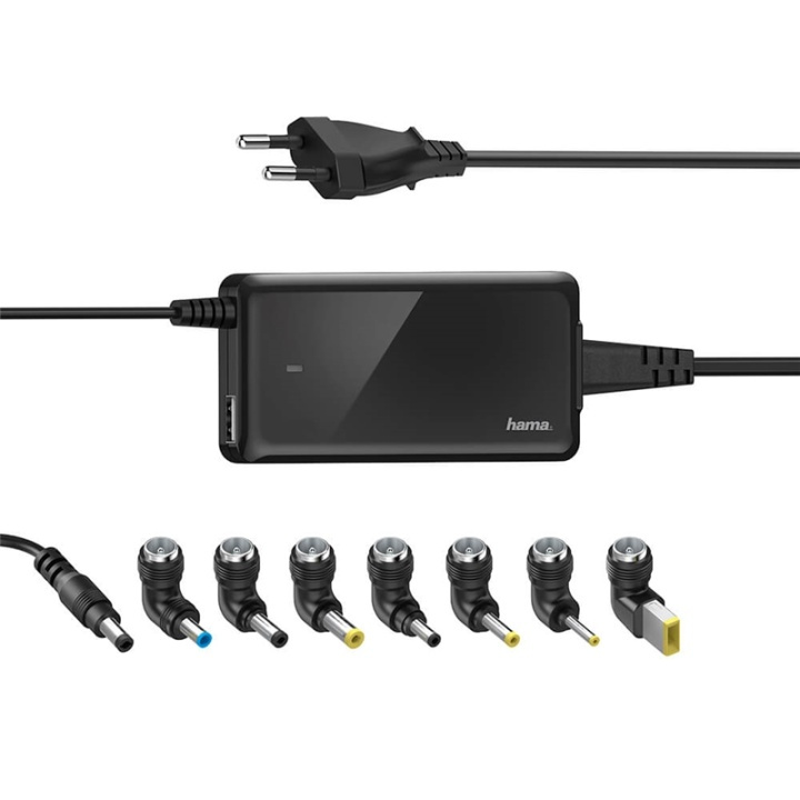 Hama Nätdel Notebook Universal 100-240V 19V/65W 8x Adapter i gruppen COMPUTERTILBEHØR / Kabler og adaptere / Elkabler hos TP E-commerce Nordic AB (38-91857)