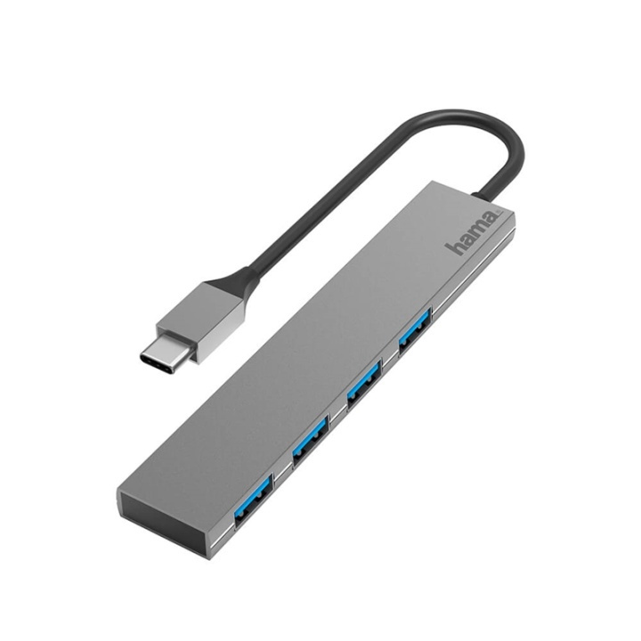 Hama Hub USB-C 4x Porte 5 Gbit/s i gruppen COMPUTERTILBEHØR / Computer Tilbehør / USB-hubs hos TP E-commerce Nordic AB (38-91869)