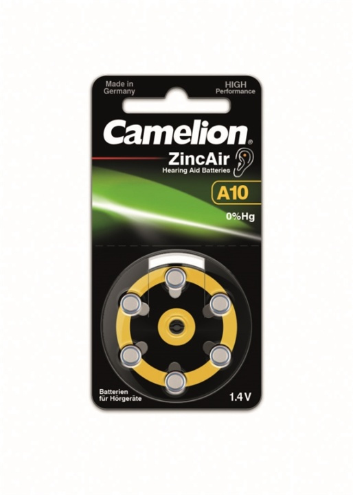 Camelion HA10 , til høreapparater, , 6-pak, best before 2024-09 i gruppen HJEMMEELEKTRONIK / Batterier og opladere / Batterier / Batterier til høreapparater hos TP E-commerce Nordic AB (38-92038)