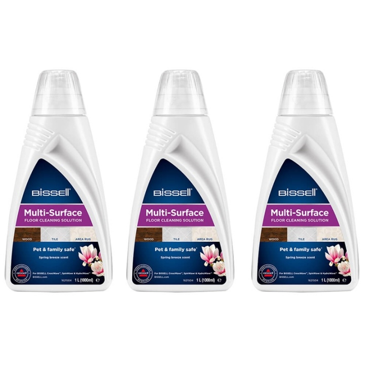 Bissell Gulvrens Multi-overflade til CrossWave, SpinWave & HydroWave 3x 1 liter i gruppen HJEM, HUS & HAVE / Rengøringsmidler / Rengøringsmidler hos TP E-commerce Nordic AB (38-92048)