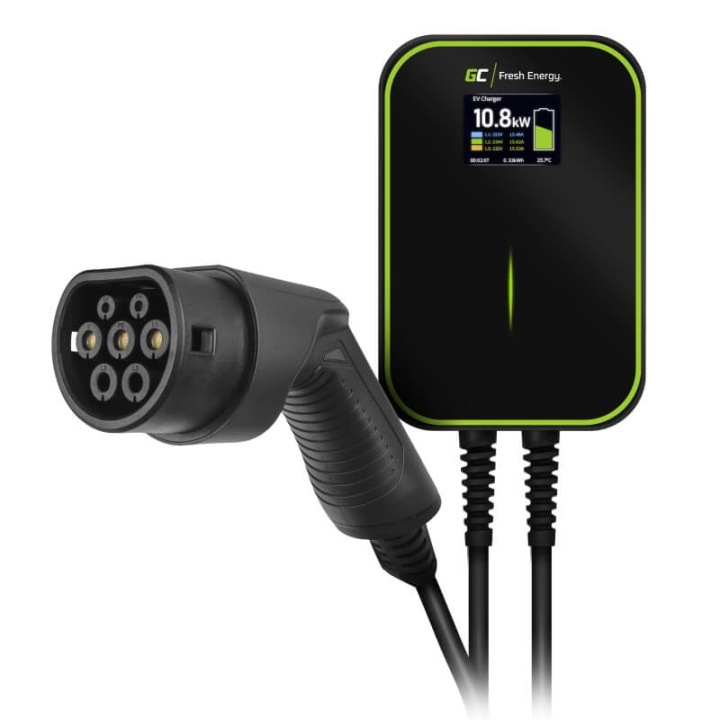 LadeBoks Elbil med Kabel EV14 Typ2 6m 22kW 32A LCD Sort IP66 i gruppen BIL / Ladekabler og ladebokse til elbil hos TP E-commerce Nordic AB (38-92197)