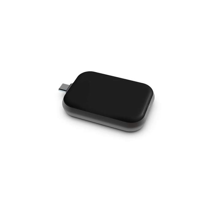 Zens Single Airpods Watch Lader Qi USB-C Aluminium Sort i gruppen SMARTPHONES & TABLETS / Opladere og kabler / Trådløs Qi oplader hos TP E-commerce Nordic AB (38-92381)