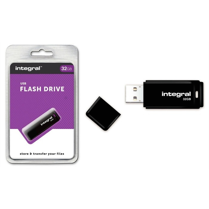 INTEGRAL Pendrive Black (32GB | USB 2.0) black i gruppen HJEMMEELEKTRONIK / Lagringsmedier / USB-flash drev / USB 2.0 hos TP E-commerce Nordic AB (38-92610)