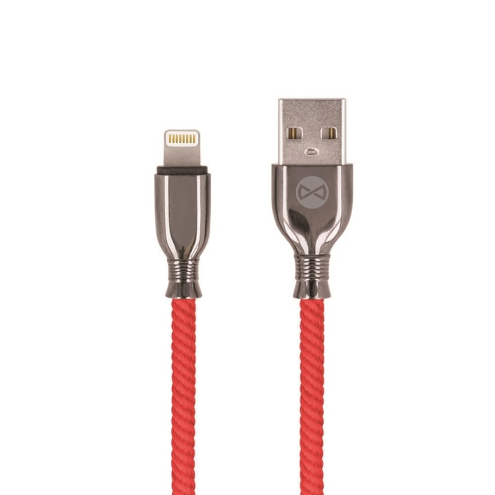 Forever Tornado - Lightning-kabel för Snabbladdning (3A), 1m, Röd i gruppen SMARTPHONES & TABLETS / Opladere og kabler / Kabler / Kabler Lightning hos TP E-commerce Nordic AB (38-92674)