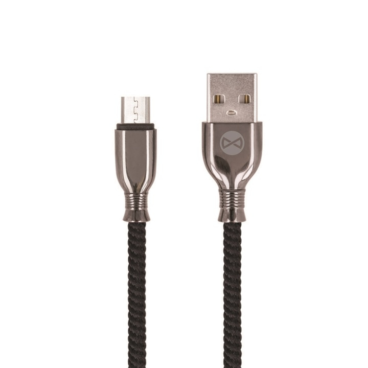 Forever Tornado - microUSB-kabel för Snabbladdning (3A), 1m, Svart i gruppen SMARTPHONES & TABLETS / Opladere og kabler / Kabler / Kabler microUSB hos TP E-commerce Nordic AB (38-92675)