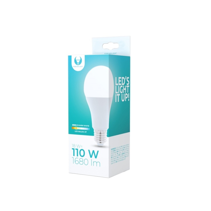 LED-lampe E27, A65, 18W, 230V, 3000K, varm hvid i gruppen HJEMMEELEKTRONIK / Lys / LED lamper hos TP E-commerce Nordic AB (38-92751)