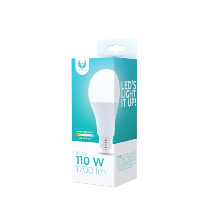 LED-pære E27, A65, 18W, 230V, 6000K, Kold Hvid i gruppen HJEMMEELEKTRONIK / Lys / LED lamper hos TP E-commerce Nordic AB (38-92753)