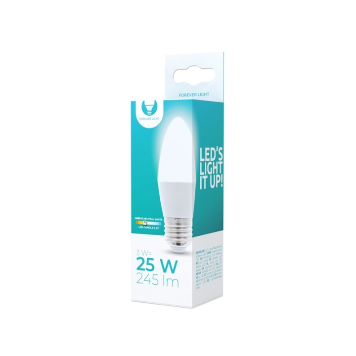 LED-lampe E27, 3W, 230V, 4500K, Hvid neutral i gruppen HJEMMEELEKTRONIK / Lys / LED lamper hos TP E-commerce Nordic AB (38-92755)