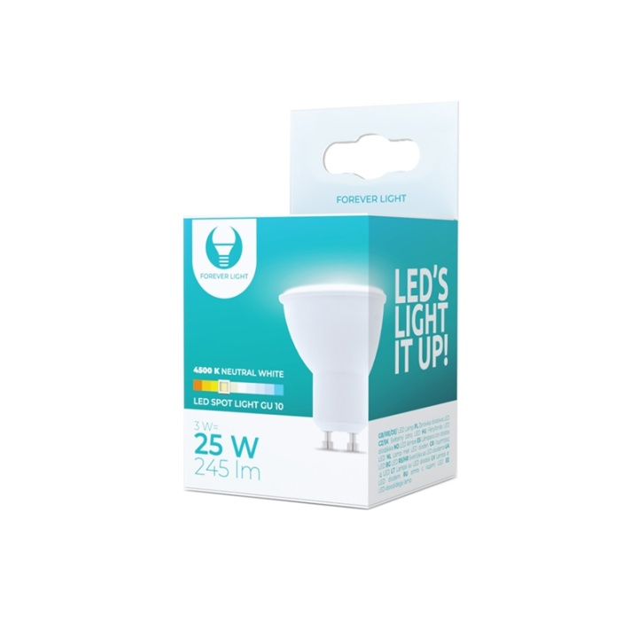 LED-Lampa GU10, 3W, 230V, 4500K, Vit neutral i gruppen HJEMMEELEKTRONIK / Lys / LED lamper hos TP E-commerce Nordic AB (38-92757)