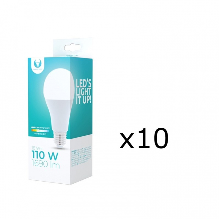 LED-lampe E27, A65, 15W, 230V, 3000K 10-pak, Varm hvid i gruppen HJEMMEELEKTRONIK / Lys / LED lamper hos TP E-commerce Nordic AB (38-92778-PKT10)