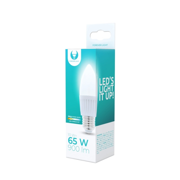 LED-lampe E27, C37, 10W, 230V, 3000K, keramik, varm hvid i gruppen HJEMMEELEKTRONIK / Lys / LED lamper hos TP E-commerce Nordic AB (38-92780)