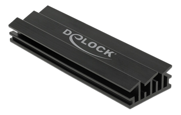 Delock Heat Sink 70 mm for M.2 module black i gruppen COMPUTERTILBEHØR / Computerkomponenter / Harddiske / Adaptere og tilbehør hos TP E-commerce Nordic AB (38-92812)