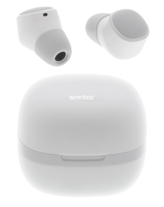 Essentials True Wireless Stereo in-ear, IPX6, Vit i gruppen HJEMMEELEKTRONIK / Lyd & billede / Hovedtelefoner & Tilbehør / Hovedtelefoner hos TP E-commerce Nordic AB (38-92924)