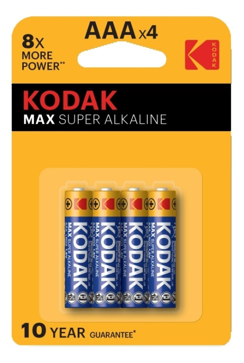 Kodak MAX alkaline AAA battery (4 pack) i gruppen HJEMMEELEKTRONIK / Batterier og opladere / Batterier / AAA hos TP E-commerce Nordic AB (38-93089)