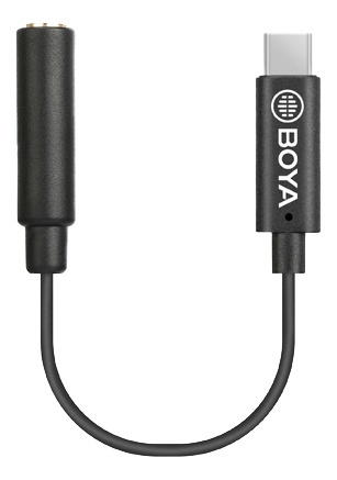BOYA 3.5mm Female TRS to Male TYPE-C adapter cable i gruppen COMPUTERTILBEHØR / Kabler og adaptere / USB / USB-C hos TP E-commerce Nordic AB (38-93105)