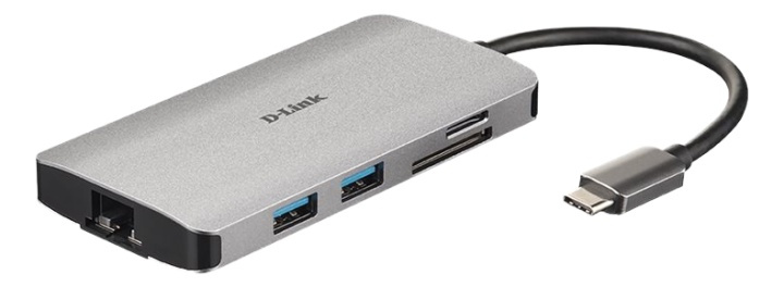 8-in-1 USB-C Hub with HDMI/Ethernet/Card Reader/Power Delivery i gruppen COMPUTERTILBEHØR / Bærbare computere og tilbehør / Docking stationer hos TP E-commerce Nordic AB (38-93259)